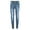 09 Light blue, variant on Babysbule Womens Jeans Solid Color Fashion Women Casual Pants Imitation Leggings Women's Super Elastic Ladies Slim Trousers