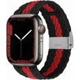 thumbnail image 1 of Adjustable Braided Solo Loop with Buckle Compatible With Apple Watch Band 42mm 44mm 45mm Soft Wristband Stretch Nylon Elastic Strap for iWatch Series, 1 of 4
