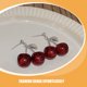 thumbnail image 2 of pares de pendientes colgantes bonitos para mujer, pendientes de cereza, joyería, divertidos pendientes de frutos rojos, juego para el Día de San Valentín y para la playa., 2 of 6