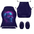 thumbnail image 4 of Whosucclay Skull Print Gaming Chair Cover, Stretchable Elastic Computer Desk Chair Cover with Armrest Covers, 4Pcs Soft Non Fading Office Chairs Covers Slipcovers, 4 of 8