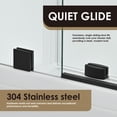 thumbnail image 4 of Lazaro 60" W x 58" H Sliding Tub Door in Brushed Nickel with Clear Glass, 4 of 7