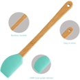 thumbnail image 3 of Set de 5 Espátulas de Silicona, Raspadores con Mango de Bambú, Cepillo de Silicona Antiadherente Resistente al Agua Calor, utensilios de cocina de calidad Alimentos para cocinar y mezclar JFHHH pequeña, 3 of 5