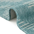 thumbnail image 5 of Unique Loom Outdoor Modern Collection Area Rug - Tambor (4' x 6' Rectangle Light Aqua/Ivory), 5 of 11