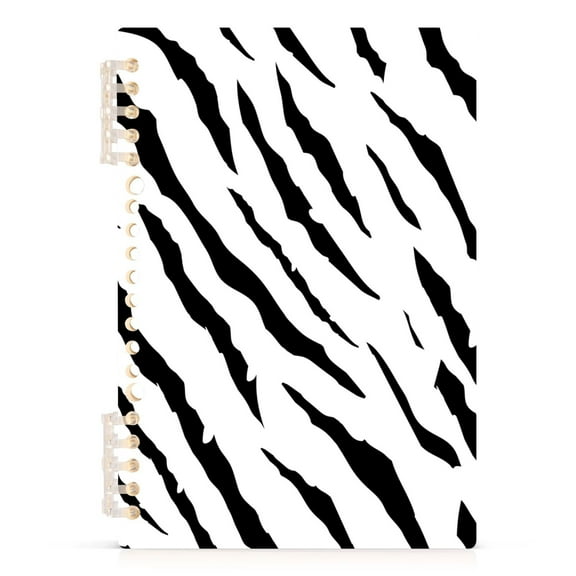 Zebra Black Print Spiral Journal Notebook College Ruled Notebook 8.3" x 5.7" A5 Lined Thick Paper Page