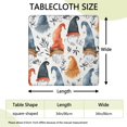 thumbnail image 2 of Multicolor Christmas Gnome Pattern Square Fitted Tablecloth with Elastic Edge,Square Table Cover,Washable Elastic Table Cover for Home Kitchen Party Decor 34"x34", 2 of 6