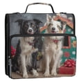 thumbnail image 2 of Water-Resistant 3-Ring Binder Organizer with Multiple Pockets Zipper Binder Bag for Office Dogs and Doghouses, 2 of 8