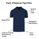 thumbnail image 4 of Playeras Hombre Tipo Polo Pack 3 Pz Moda Casual Manga Corta, 4 of 6