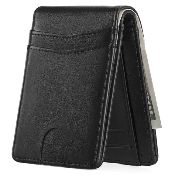 SENDEFN Slim Wallet for Men ID Window with RFID Blocking Front Pocket Minimalist Bifold Bussiness Card Holder Gift for Men