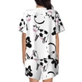 thumbnail image 3 of Bixox Women's Cute Cow and Milk Stains Printed Pajama Set 2 Piece Lounge Set Top and Shorts Soft Pajamas, Shorts with Pockets, 3 of 7