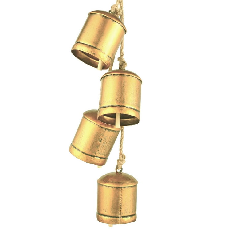 Vintage Style Metal Christmas Bells Hanging Bells Wind Chimes for Home  Garden Decor Crafts 