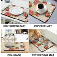 thumbnail image 4 of Rubber Dish Drying Mat for Kitchen Counter Large Boho Flowers Washable Quick Home Coffee Pad Fit Under Sink,Bar,Utensils 18x24in, 4 of 7