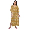 thumbnail image 4 of Moomaya Robe Kaftan d'Été pour Femmes en Coton à Boutons, Manches Kimono, Maternité, 4 of 5