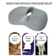 thumbnail image 3 of Buttocks Cushion Hemorrhoid Seat Pad Not Stuffy Tailbone Pressure Relief Memory Foam Support Back Pain Relief Slow Rebound Office Car Wheelchair Long Flights Seating, 3 of 10