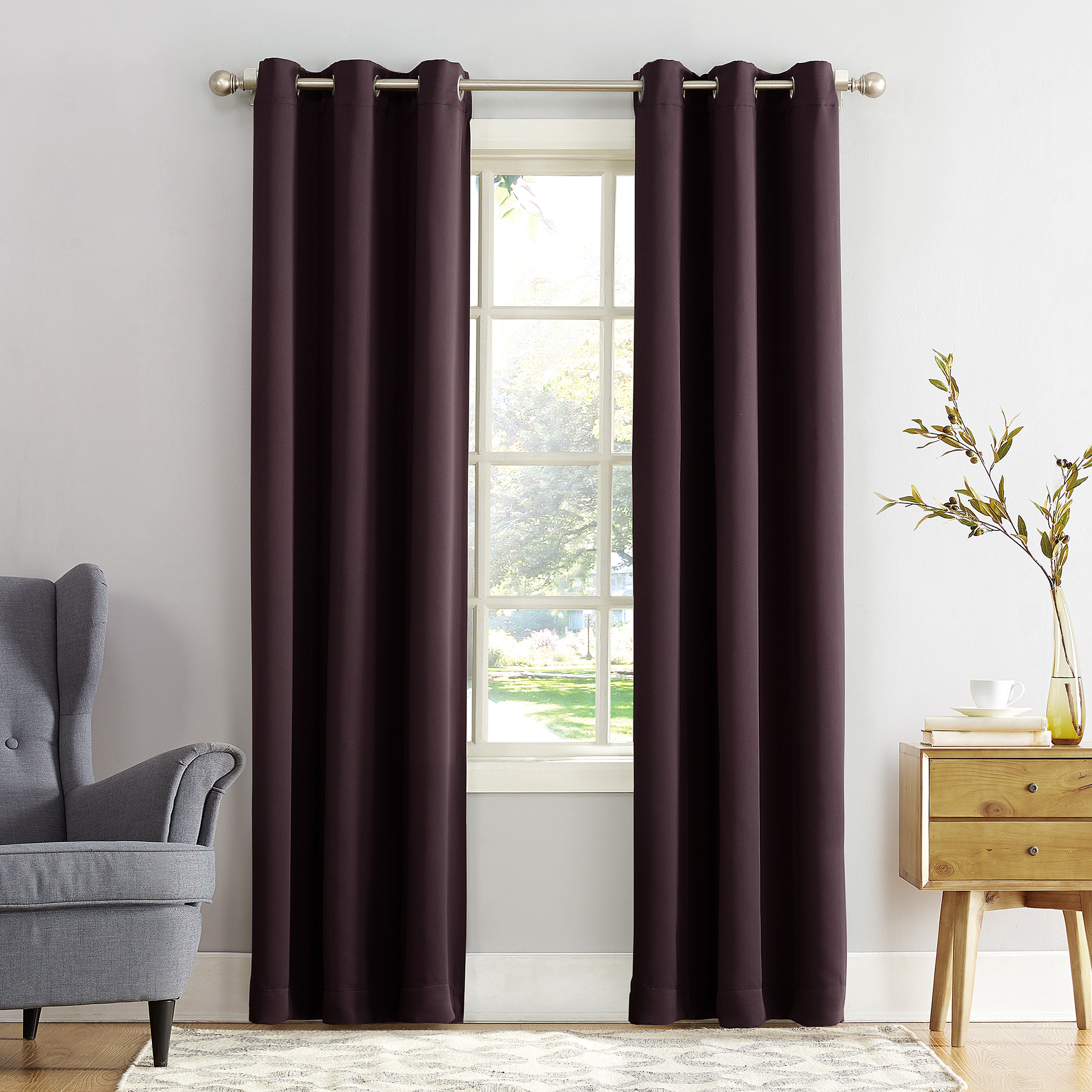 Sun Zero Nolan Blackout Grommet Curtain Panel - Walmart.com - Walmart.com