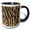Black/White, variant on 3drose, Bold Modern Faux Gold and Black Zebra Stripes Pattern, 15oz Mug