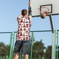thumbnail image 5 of Naloa Rocket Pattern Basketball Jersey Reversible Men's Mesh Athletic Sports Shirts Training Practice S-4XLXX-Large, 5 of 6