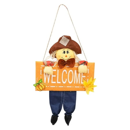 

Heiheiup Cartoon Doll Doorway Welcome Decoration Hangings Shopping Mall Store Holiday Scenery Hangings Chandelier Crystals Replacement Maple Leaf