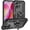 Black, variant on MYKOMI Compatible with Apple iPhone 16E Case SE 4 Phone Cover with Finger Ring Holder Kickstand Military Grade Shockproof Heavy Duty Protective Cover for iPhone 16e / SE 2025