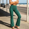 thumbnail image 6 of Mifsaly Flare Leggings for Women Plaid High Waisted Tummy Control Pants Classic Trendy Breathable Packable Workout Gym Yoga Pant, 6 of 7