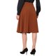 thumbnail image 3 of Falda midi plisada A-Line Inspire Chic para mujeres, falda de trabajo vintage de cintura alta, falda de negocios M naranja marrón, 3 of 6