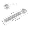 thumbnail image 2 of Unique Bargains M12 x 80mm 304 Stainless Steel Machine Shoulder Lift Eye Bolt Rigging 10pcs, 2 of 3