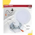 thumbnail image 2 of Satco S11892 10 Watt 6-inch LED Downlight Retrofit Flat Wafer Round Matte White Finish CCT Selectable 2700K 3000K 3500K 4000K 5000K Energy Efficient Recessed Fixture, 2 of 12