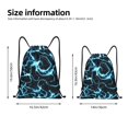 thumbnail image 2 of Xecao Lightning Pattern Sports Drawstring Backpack - String Swim Gym Bag with Wet Proof Pocket for Women&Men-Small, 2 of 6