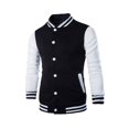 thumbnail image 5 of Breezora Women Loose Striped Long Sleeve Button Down Baseball Jacket Rib Cuff with Side Pockets Fall, 5 of 7