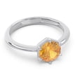 thumbnail image 3 of 2.00 Ct Round Cut Citrine Gemstone Beautiful Solitaire Wedding Ring for Women Solid 14K White Gold Size 10 by Diamond Capitals, 3 of 8