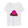 thumbnail image 1 of Camiseta para mujer, camiseta de manga corta, camiseta ligera con cuello redondo para vacaciones en la playa S, 1 of 7