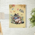 thumbnail image 2 of Siamese Celebrates Spring and Enjoys a Happy Easter Vertical Matte Canvas Poster Cat Lover Kitten Owner Gifts Wall Art Home Decor - 02001, 2 of 5