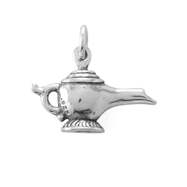 Aladdins Genie Magic Lamp Charm Sterling Silver Aladdins Genie Magic Lamp Charm Sterling Silver