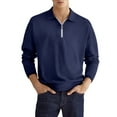 thumbnail image 1 of Gibobby Playera polo hombre Camisa de manga larga con solapa gradiente deportiva informal a la moda de primavera y otoño para hombre(Marina,CH), 1 of 3