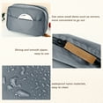 thumbnail image 3 of Unique Bargains Handhold Cosmetic Bag Portable Makeup Bag Makeup Pouch Large Capacity Cosmetic Pouch Storage Deep Gray, 3 of 7