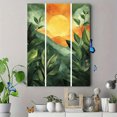 thumbnail image 4 of Qisvanset 12x16 Inch Green Tropical Leaf Canvas Wall Art, Mid Century Geometric Boho Modern Home Wall Decor, 4 of 8