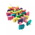 thumbnail image 3 of Bird Parrot Block Toys Multicolored Natural Wooden Blocks Toys String Chewing Toy Medium Parrots and Birds, 3 of 6