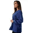 thumbnail image 2 of Just Love Women's Solid Scrub Jacket - Comfortable and Professional Uniform Coat (Royal Blue, 2X), 2 of 3