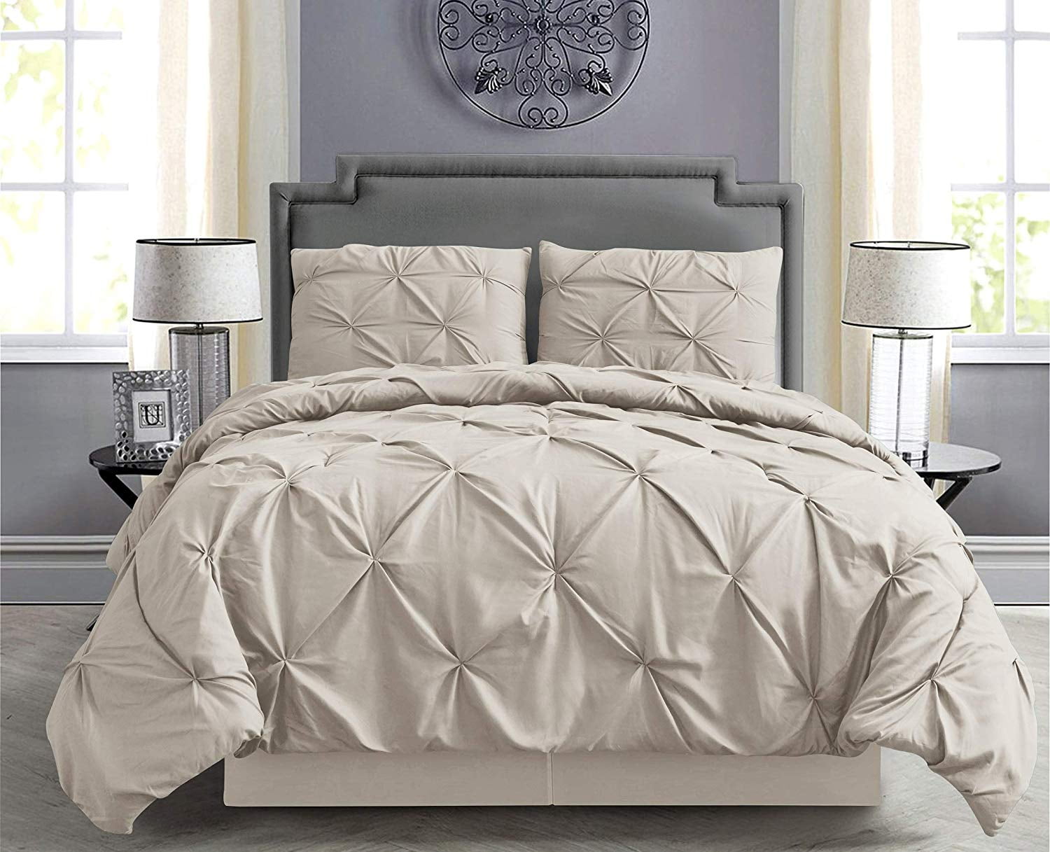 Empire Home Pintuck Hypoallergenic 8Piece Bed in A Bag Comforter Set