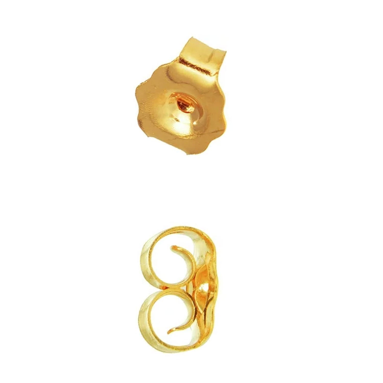 Jewelstop 14K Real Yellow Gold Post Nut Earrings Back