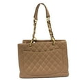 thumbnail image 2 of Pre-Owned Chanel Tote Bag Double Chain Bags Shoulder Bag Beige GoldHardware (Good), 2 of 17
