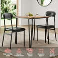 thumbnail image 3 of QinaQin Dining Table Set for 2, Wooden Kitchen Table with 2 Upholstered Chairs and Metal Frame, Retro Style, 3 of 8