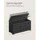 thumbnail image 3 of VASAGLE Banco Zapatero, Mueble de Zapatos, 2 Bisagras de Seguridad, 40 x 100 x 46 cm, Pasillo, Dormitorio, Salón, Gris Carbón, 3 of 5
