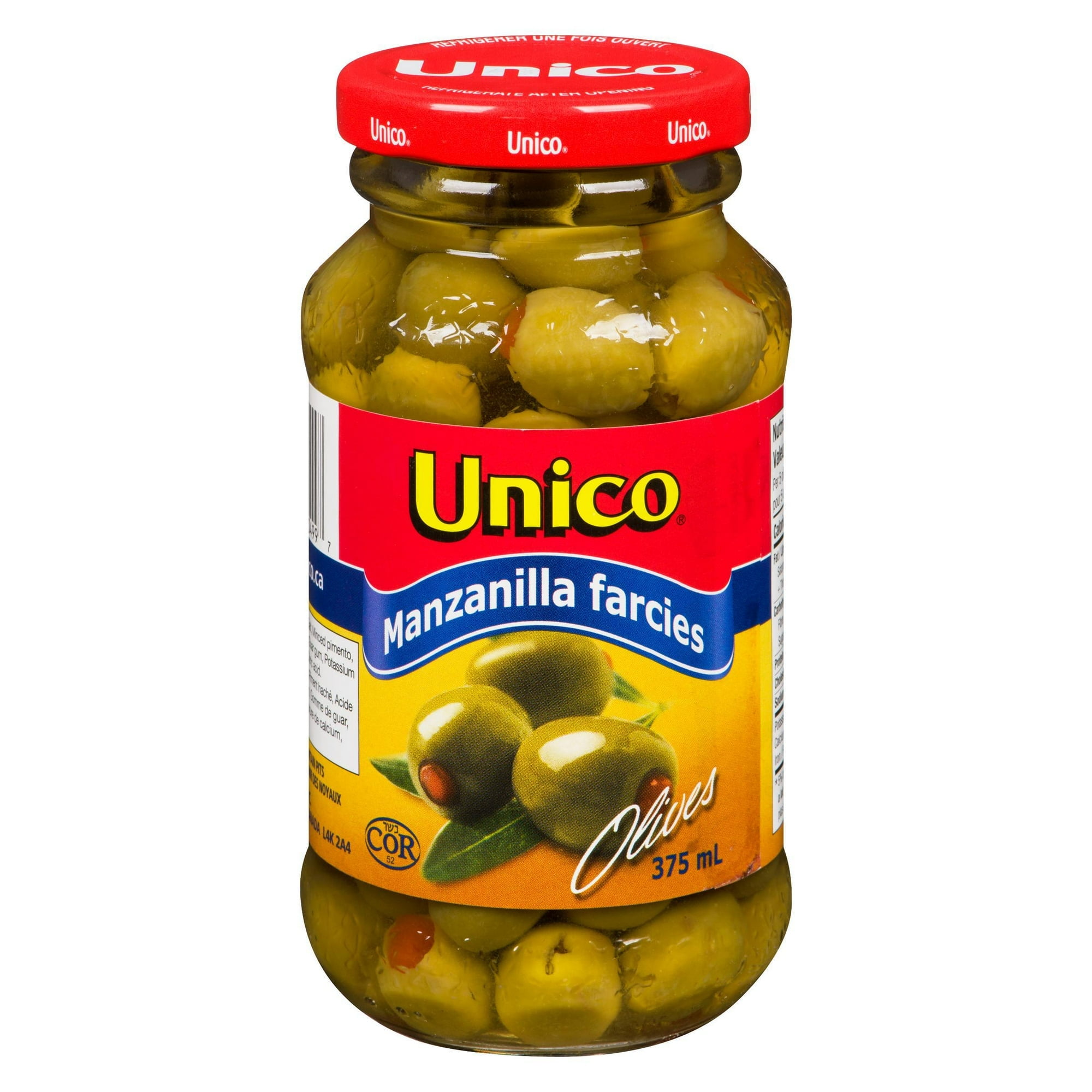 Olives Manzanilla farcies d'Unico 375 ml