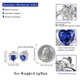 thumbnail image 6 of Beautlace Rose Heart Birthstone Earrings,September Birthstone Rose Flower Heart Earrings Studs 925 Sterling Silver Jewelry Gifts for Women, 6 of 12