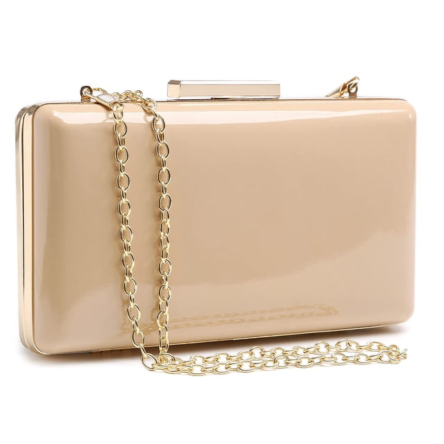 Bolsos de noche, bolsos de mano Dasein, fiesta formal, camel, charol