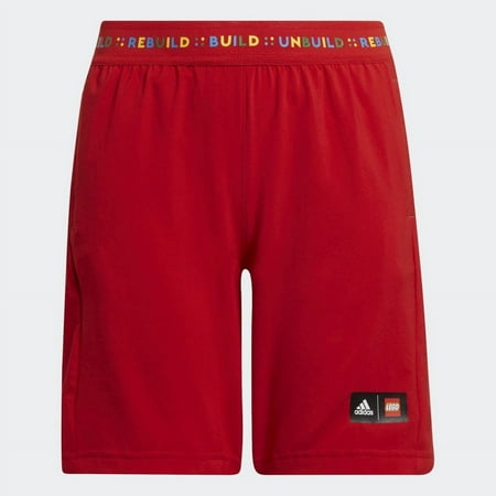 Boys Adidas x LEGO Play Woven Shorts H65323 Red