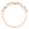 thumbnail image 4 of 0.4 ctw Wedding Band for Women - 14K Rose Gold Simulated Diamond Stackable Eternity Ring, 4 of 7