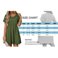 thumbnail image 6 of MOSHU Summer Dresses for Women Crewneck Short Sleeve Midi Dress Casual Button A-Line Sundress with Pockets, 6 of 10