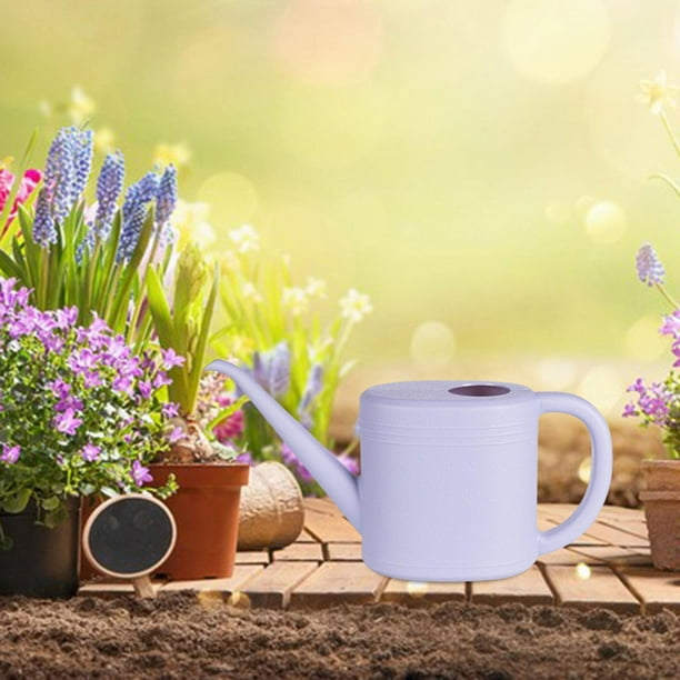 Regadera para plantas de interior, fácil de usar, portátil, para el hogar y la oficina, práctica regadera multifuncional, herramienta de jardinería. violeta 1L
