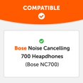 thumbnail image 2 of Almohadillas de repuesto mejoradas para auriculares con cancelación de ruido Bose 700 (NC700) - Cuero sintético más suave (plateado), 2 of 5